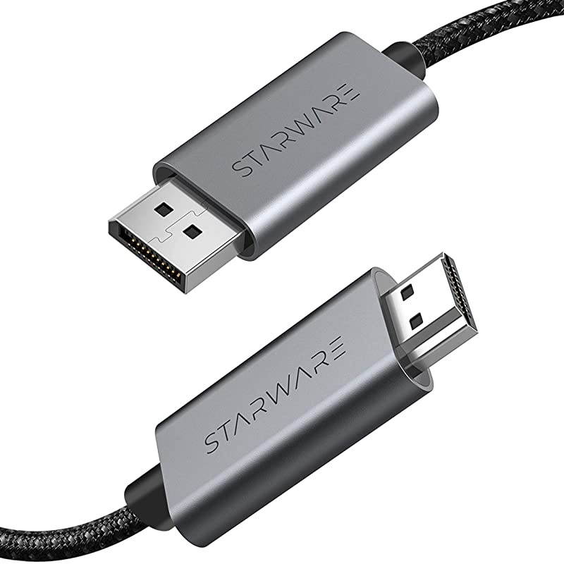 DisplayPort to HDMI Cable4KUHD  Display PortDP to HDMI Cable Supporting up for DisplayPort Supported Laptops to Connect HDMI Displays 6ft18m