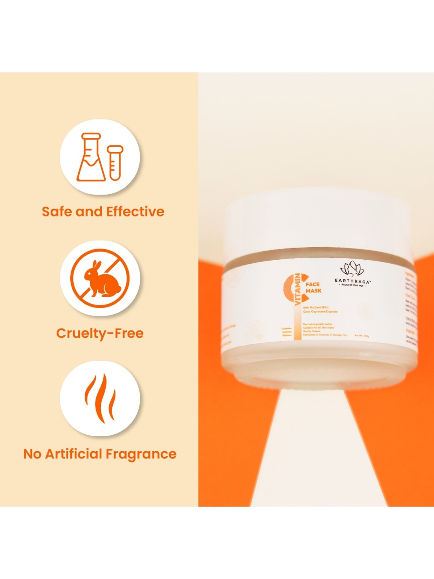 Earthraga Vitamin C Face Mask - 100 gm