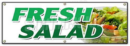 72" FRESH SALADS BANNER SIGN crisp greens tomato chicken egg caesar food