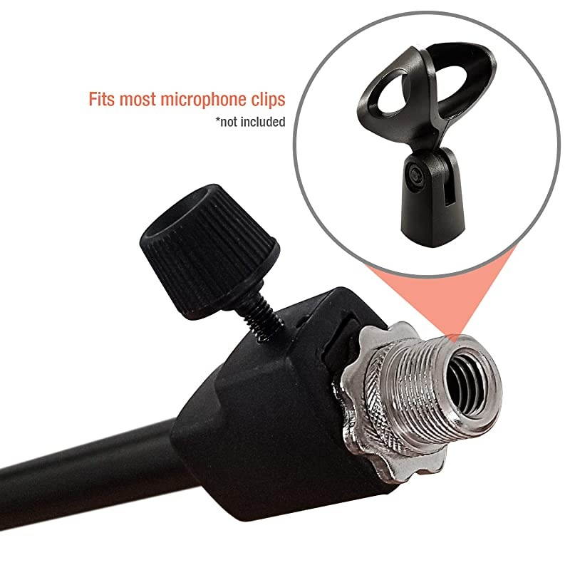 MS-101L Low Profile Microphone Stand with Boom (2-Pack)