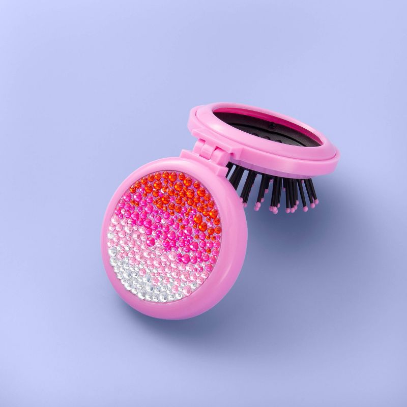 Pop Up Mirror Hair Brush - More Than Magic™ Pink
