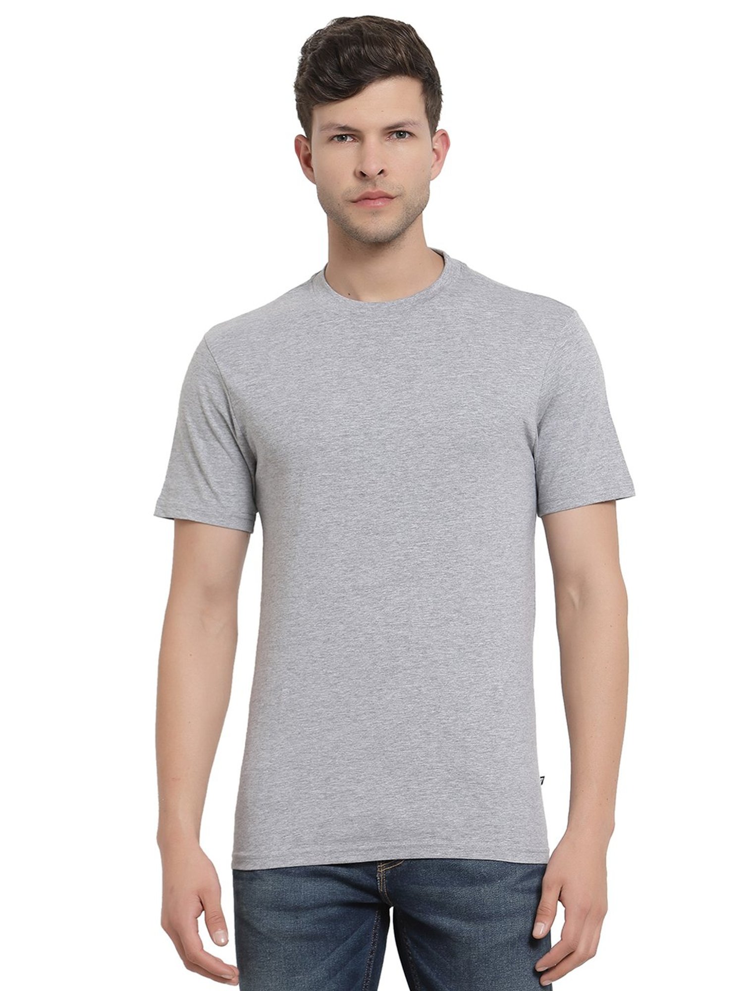 Proteens Light Grey Round Neck T-Shirt