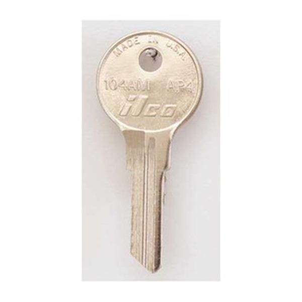 Key Blank, Brass, Type AP4, 6 Pin, PK 10