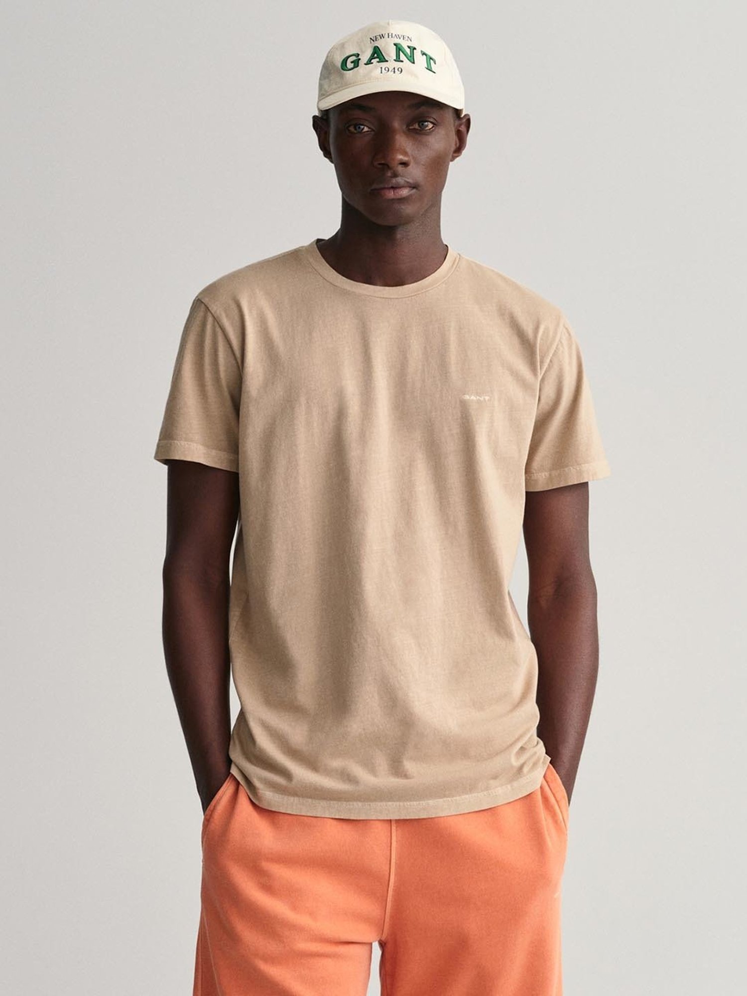 GANT Beige Cotton Modern Fit T-Shirt
