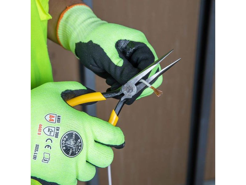 KLEIN TOOLS D203-7 Long Nose Side-Cutting Pliers, 7-Inch