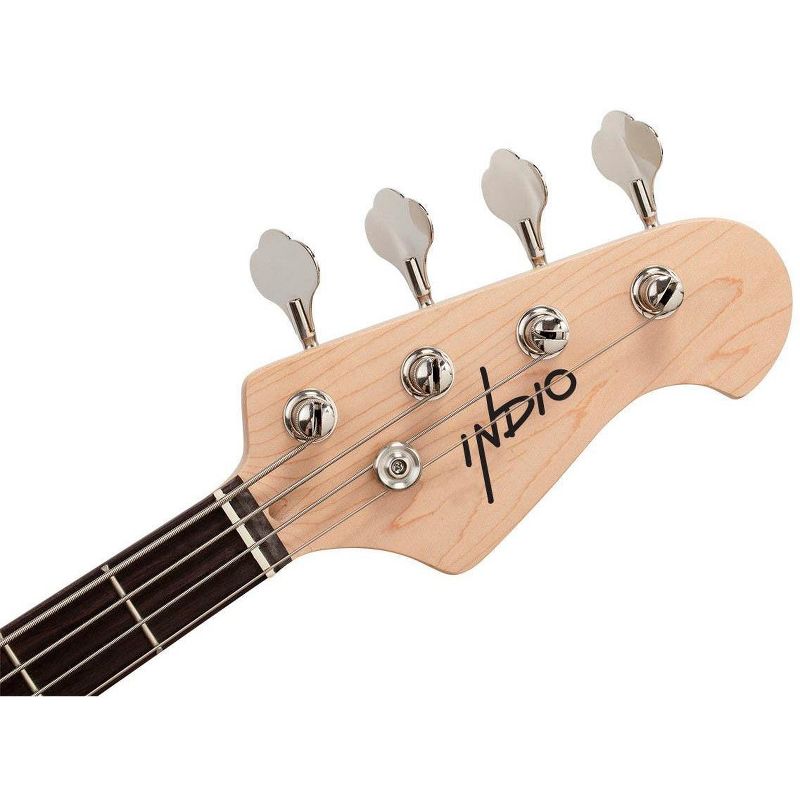 Monoprice Indio Jamm Flamed Maple Electric Bass - Charcoal, With Gig Bag