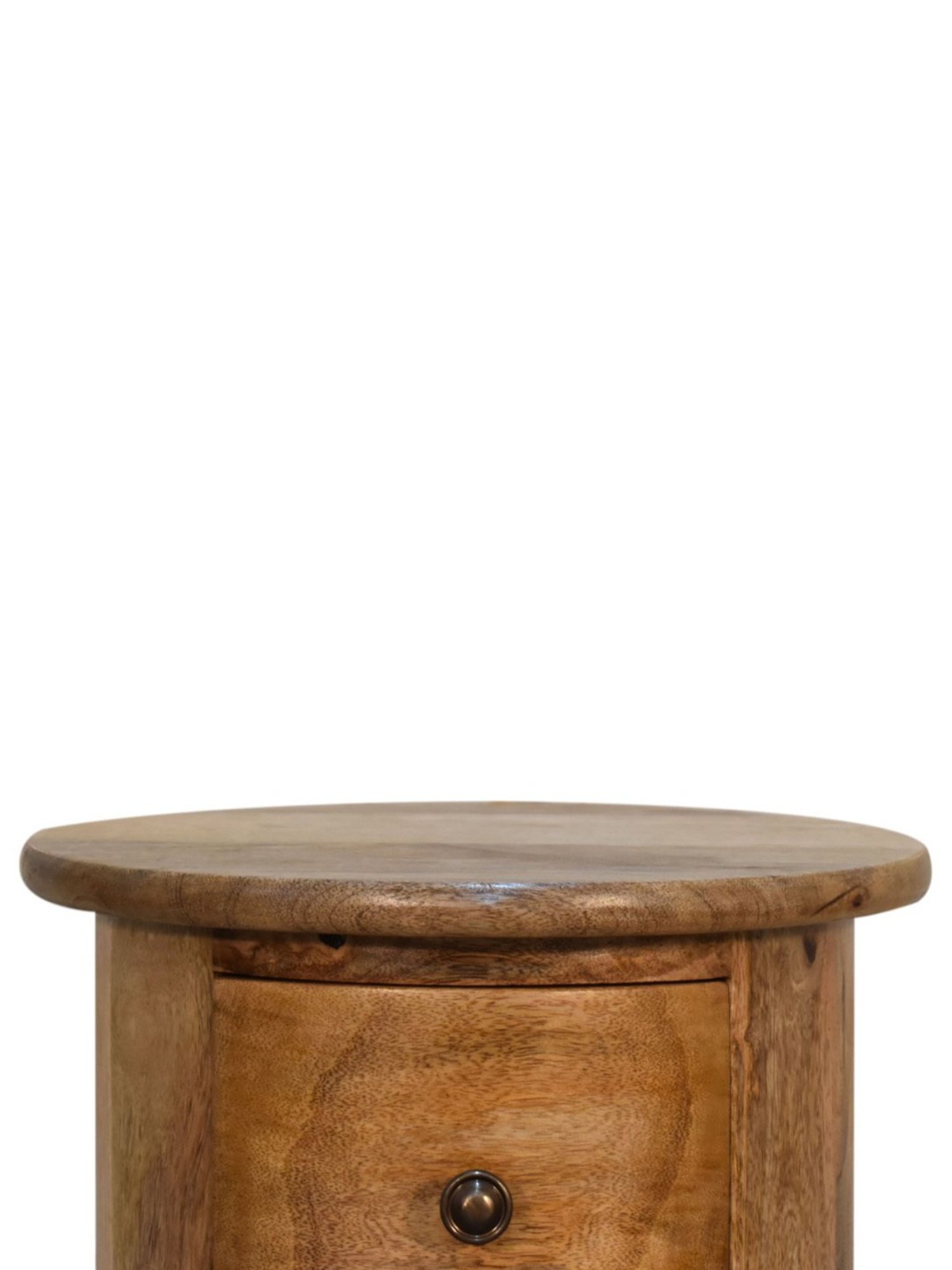Artisan Furniture Mini Drum Brown Wood Chest