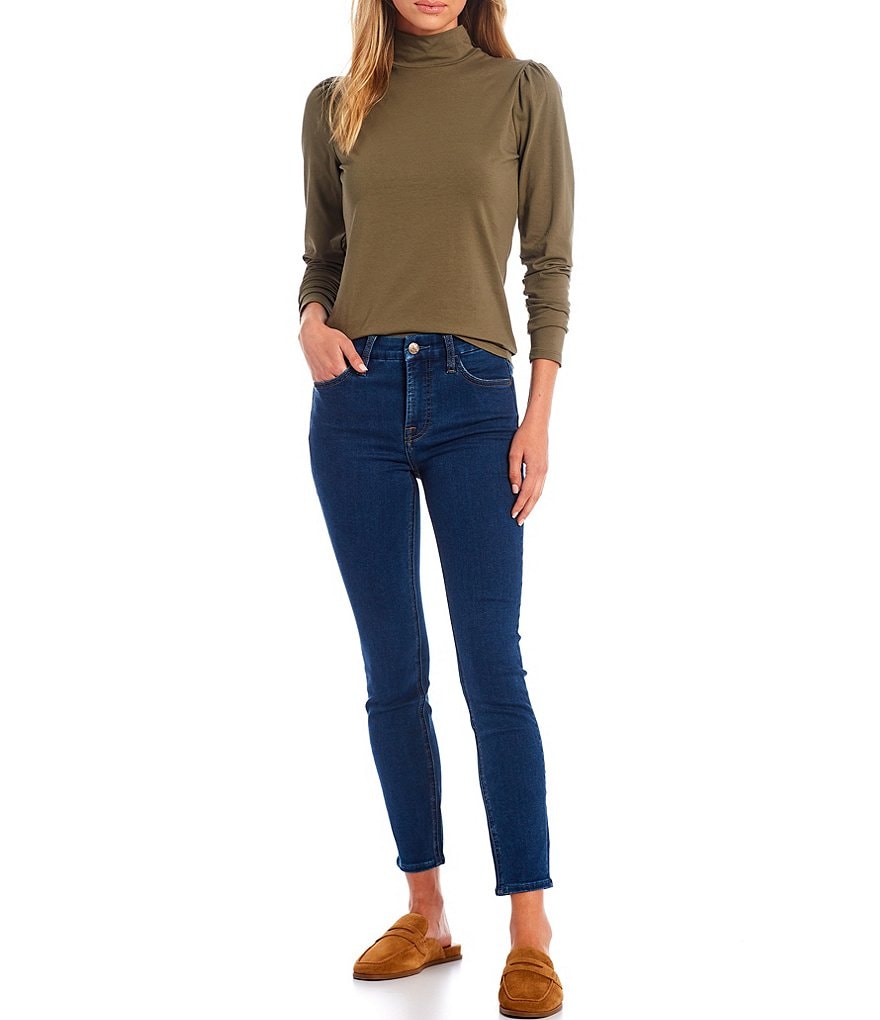 JEN7 by 7 for All Mankind Mid Rise Ankle Length Skinny Jeans