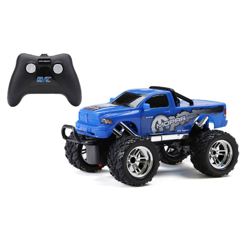 New Bright Remote Control RC FF Chargers Ram Truck - Blue - 1:18 Scale