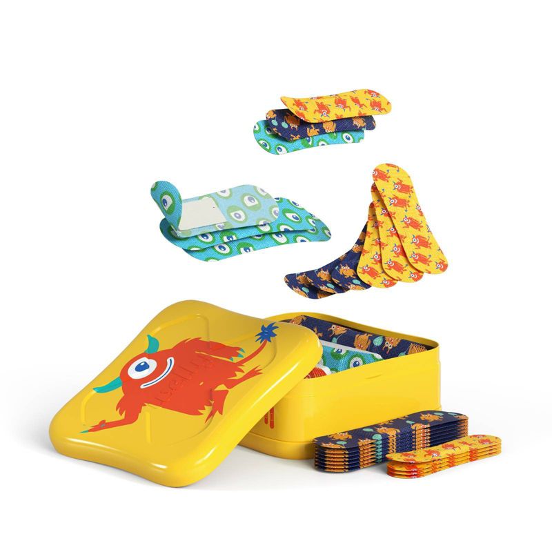 Welly Kids Bravery Badges Assorted Monster Flex Fabric Bandages - 48ct