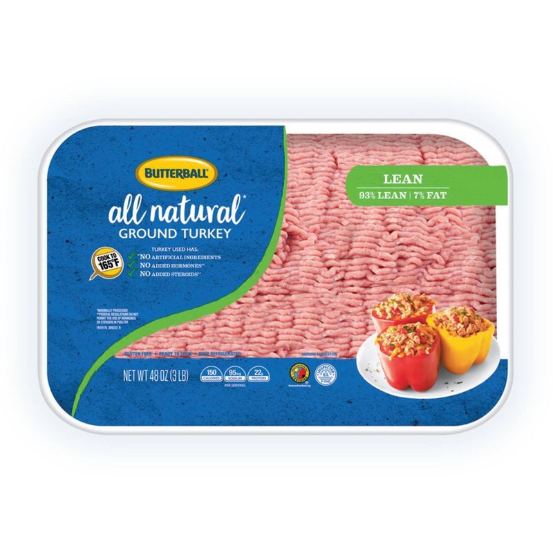 Butterball All Natural Fresh 93/7 Ground Turkey - 3lbs