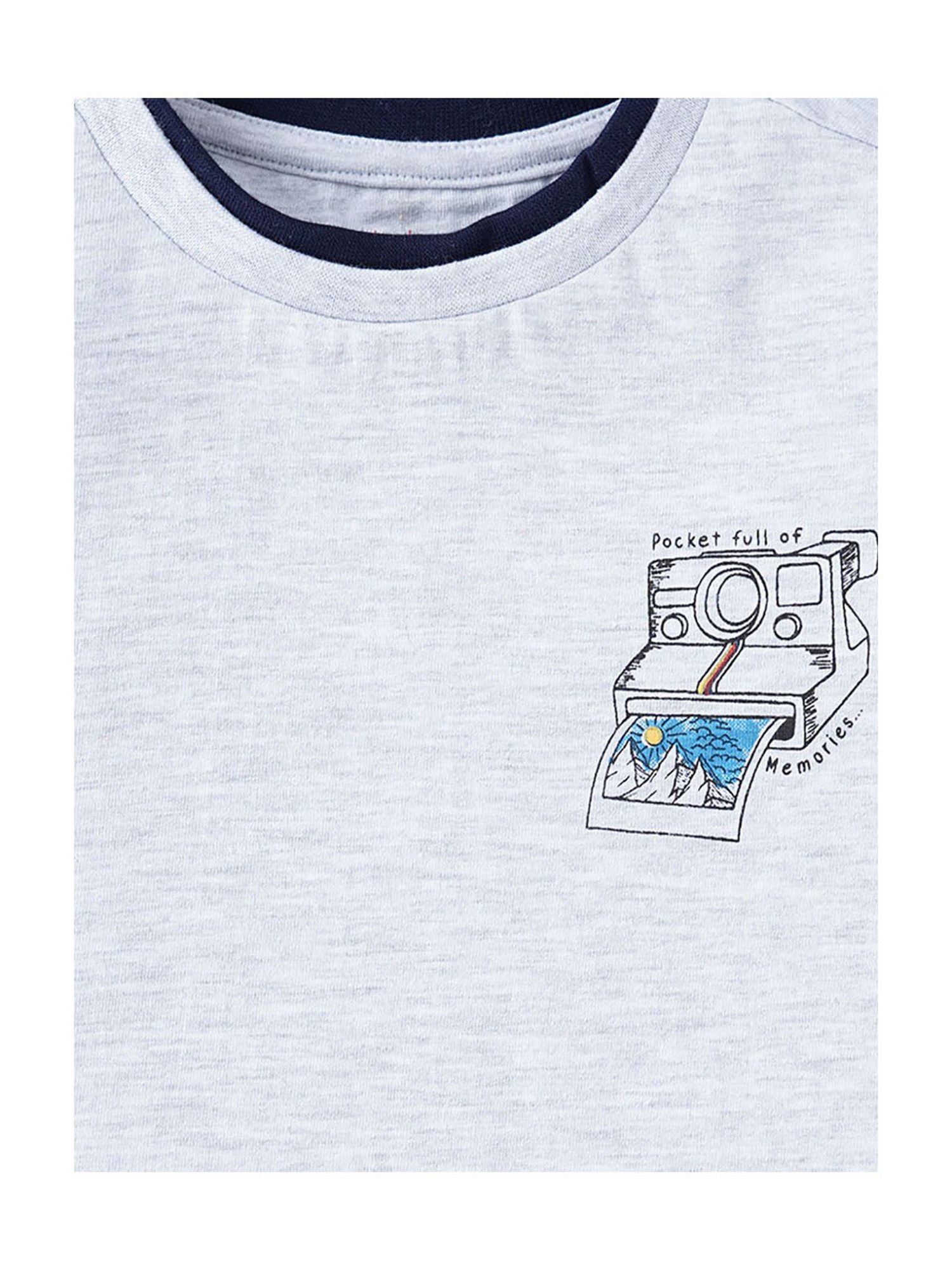 Ed-a-Mamma Kids Grey Textured T-Shirt