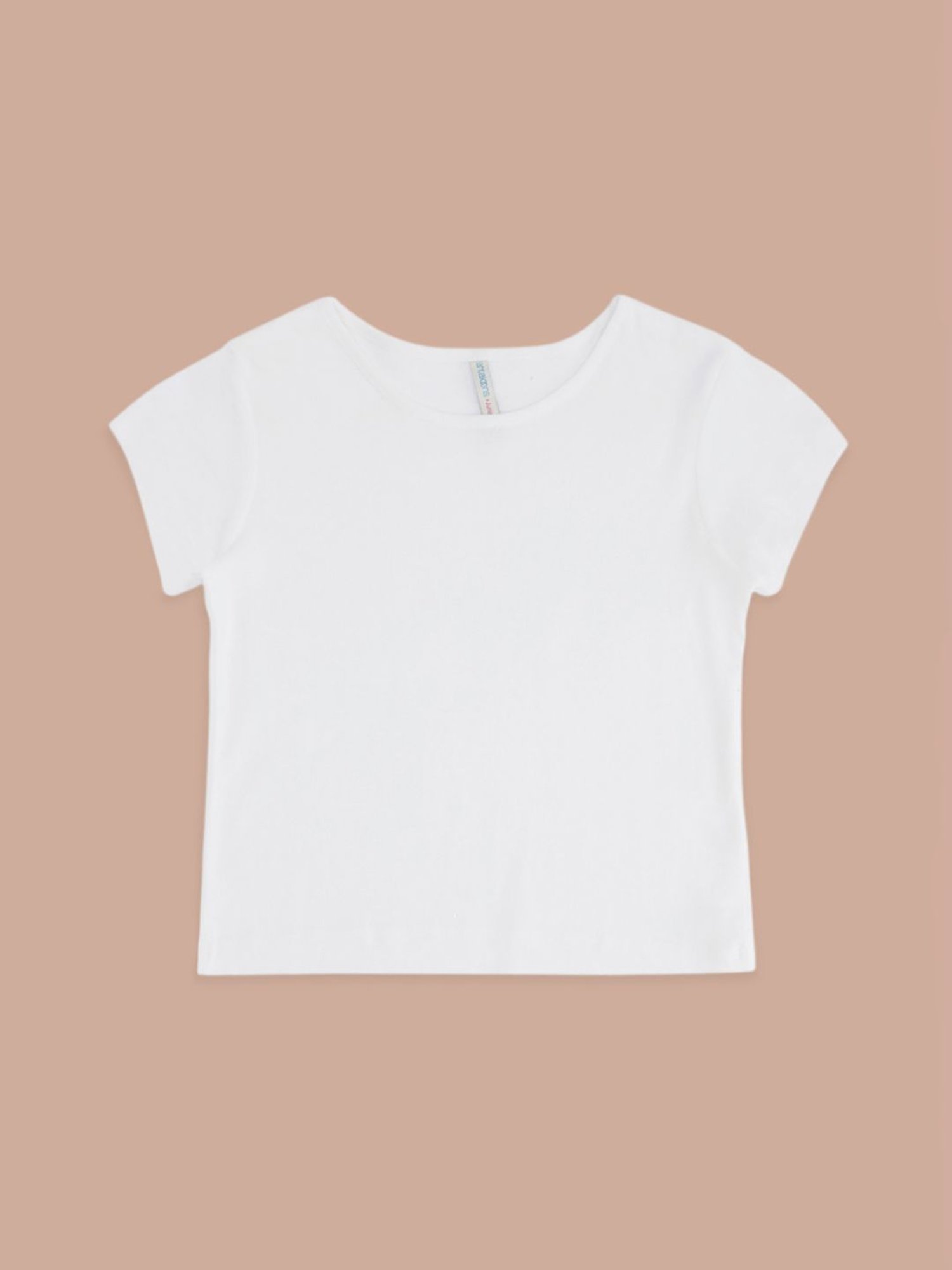 Pantaloons Junior Pink & White Cotton Printed Dress Set