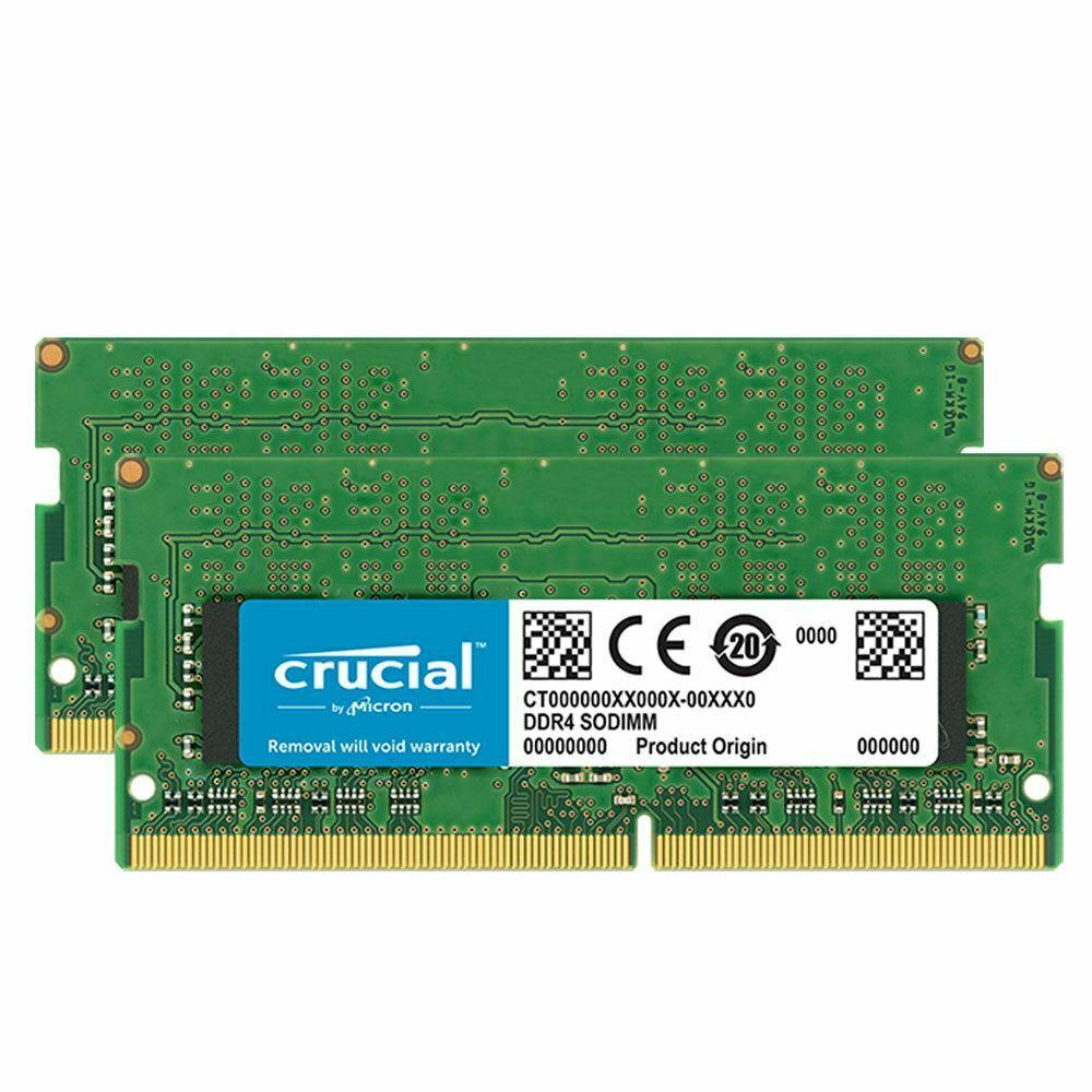 Crucial 32GB (2 x 16GB) DDR4 2666MHz DRAM (Notebook Memory) CL19 1.2V DR SODIMM (260-pin) CT2K16G4SFD8266