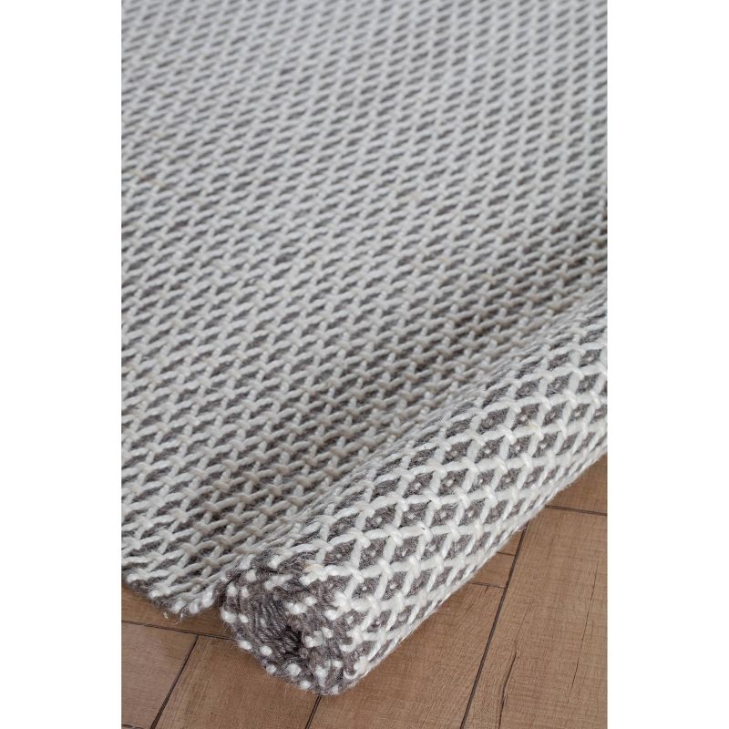 8'x10' Honeycomb Jute Area Rug Gray & Ivory - Anji Mountain