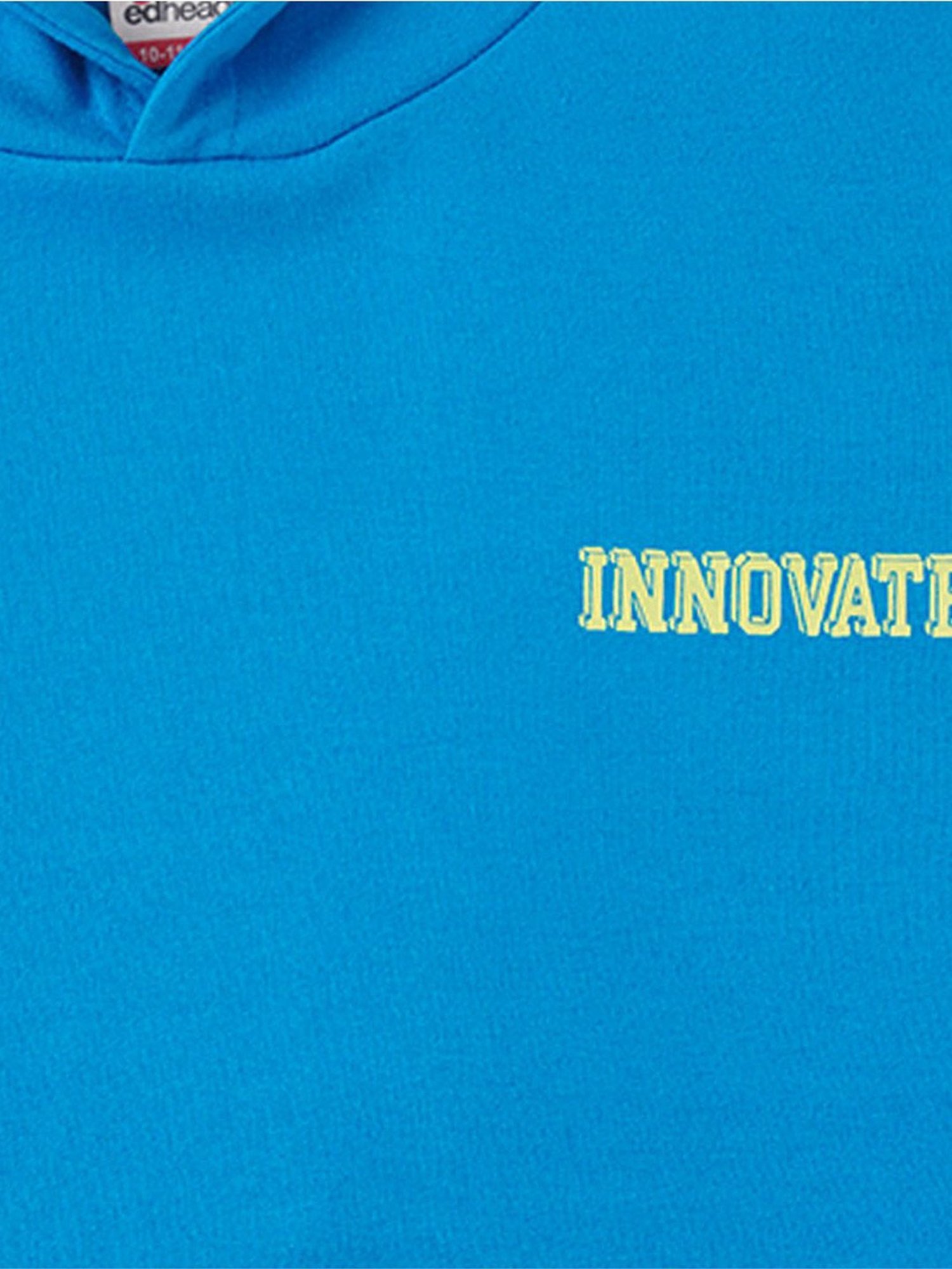 Edheads Kids Blue Cotton Printed Full Sleeves Hoodie