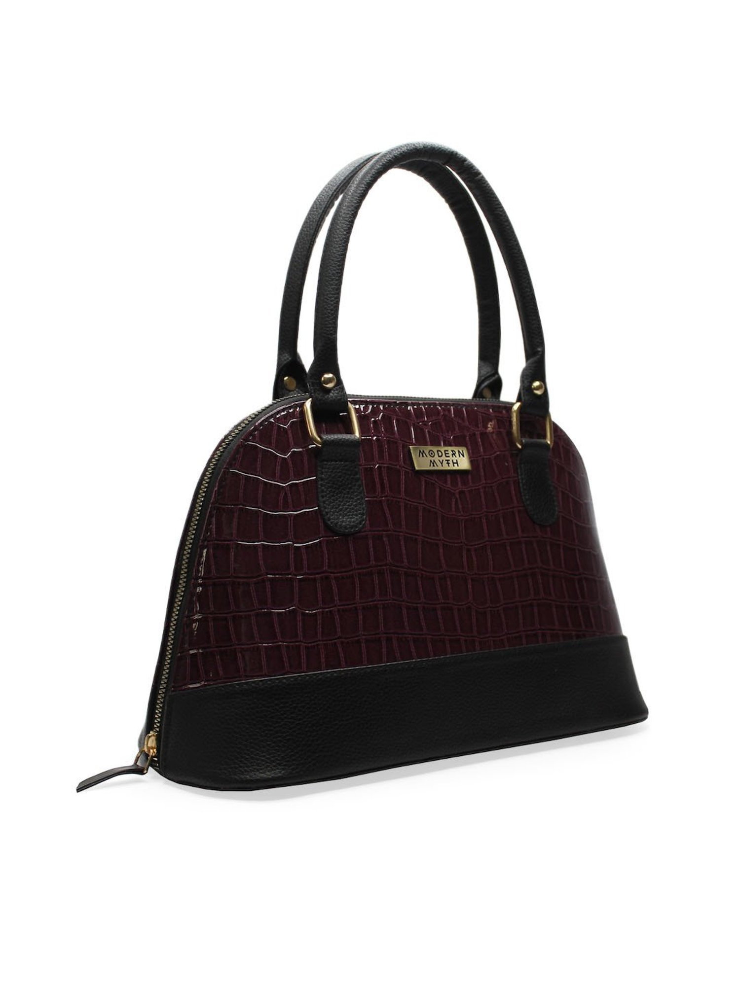 Modern Myth Purple Textured Medium Handbag