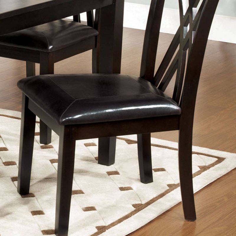 7pc Cainbridge Crisscrossed Back Chair & Dining Table Set Espresso - HOMES: Inside + Out