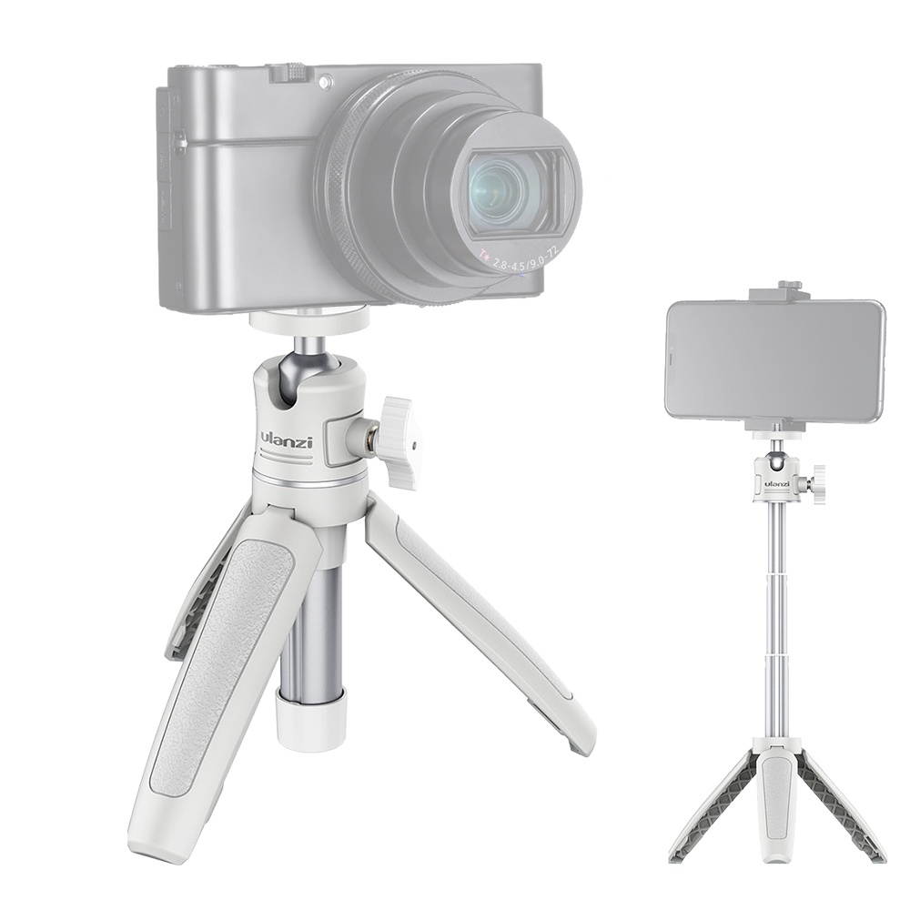 ulanzi MT-08 Mini Extendable Desktop Tripod Handheld Photography Bracket Stand with Flexible Ballhead 1/4 Inch Screw Mount for Selfie Travel Vlogging