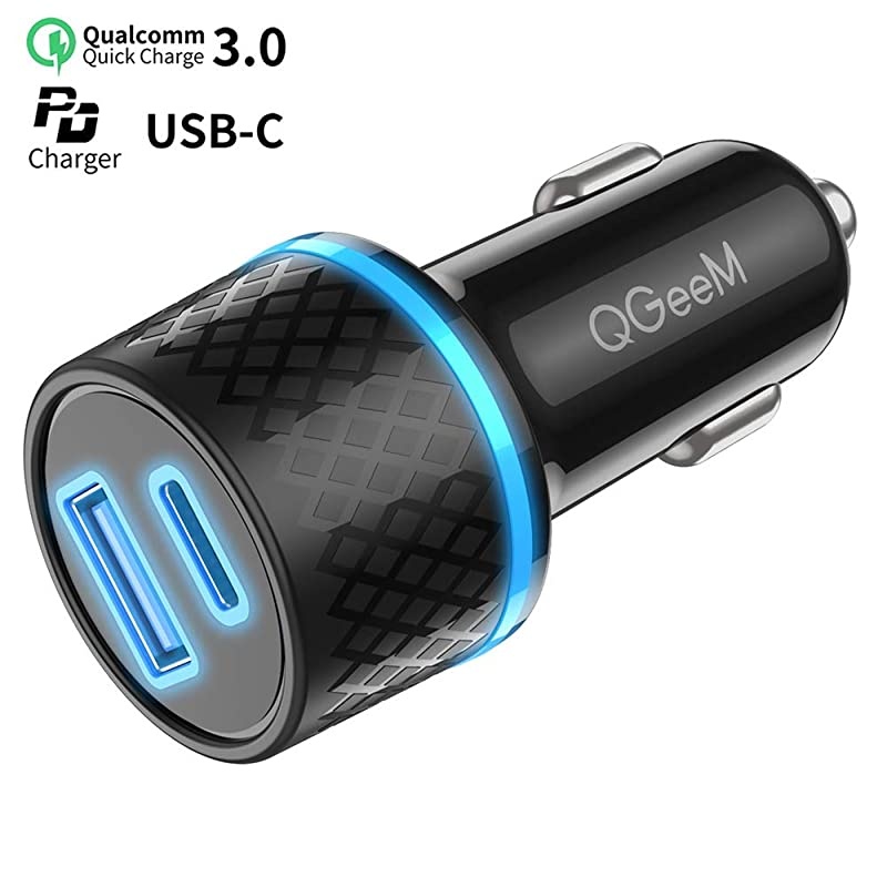 USB C Car Charger Adapter, 42.5W 2 Port Fast Car Charger with Power Delivery & Quick Charge 3.0 Compatible with iPhone12/12 Pro/Max/12 Mini/iPhone 11/Pro/Max/XR/XS/Max/8/8P,iPad Pro 2020,MacBook