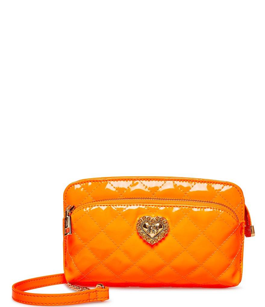 Betsey Johnson Patent Brights Quilted Crossbody Bag