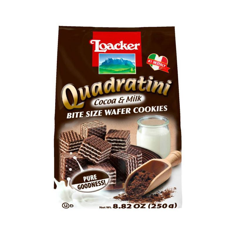 Loacker Quadratini Bite Size Wafer Cookies - 8.82oz
