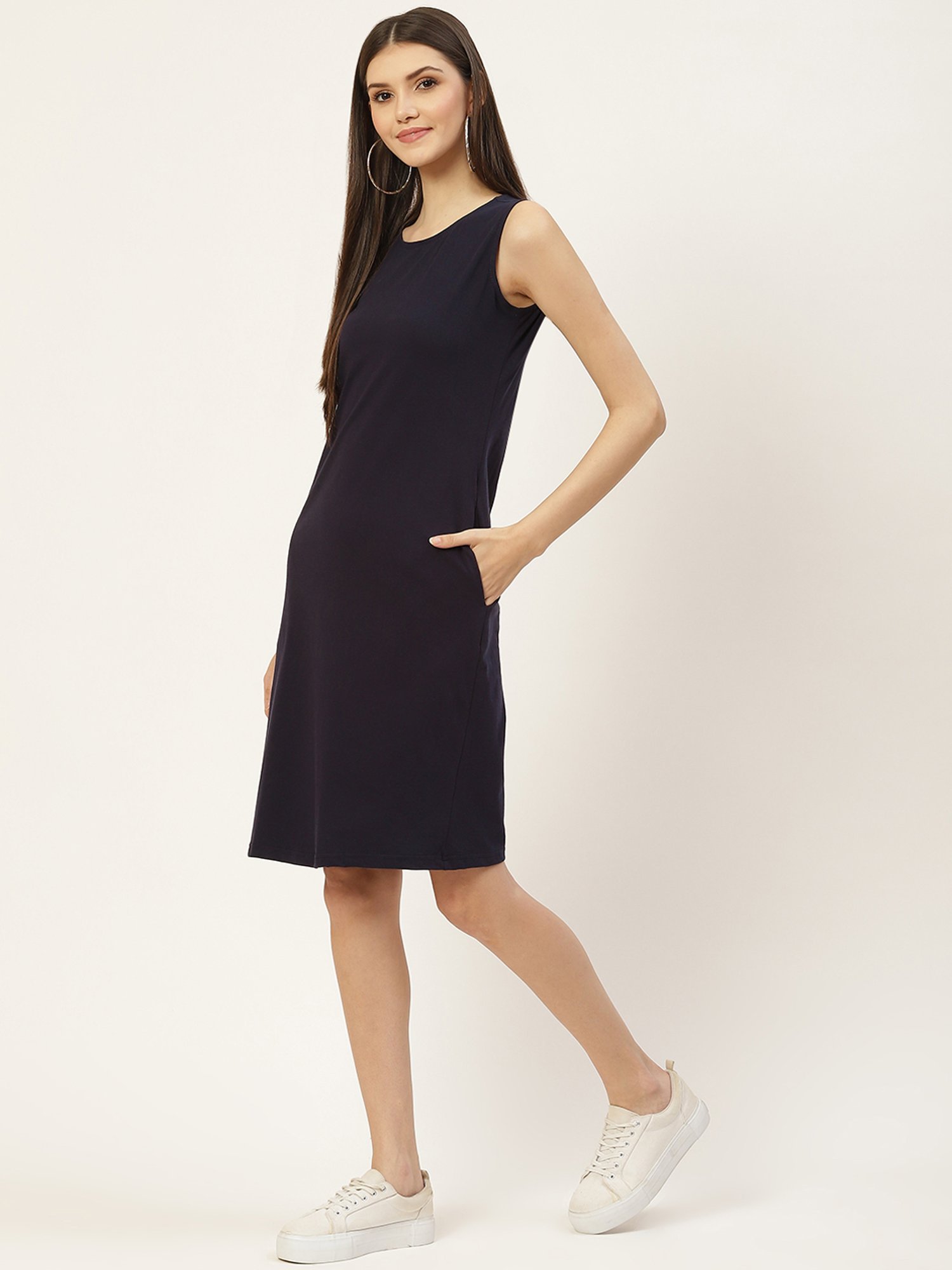 BRINNS Navy Midi A Line Dress