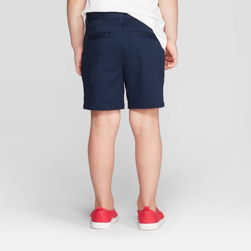 Toddler Girls' Chino Stretch Uniform Shorts - Cat & Jack™ Navy 2T
