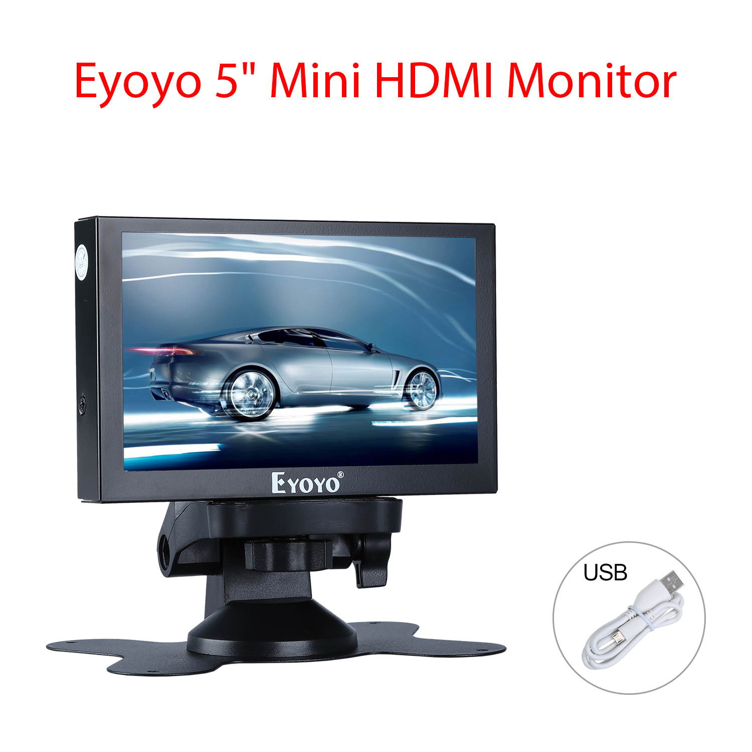 5" Car RearView Monitor with HDMI VGA BNC Port Home Security Fast Ressptonse