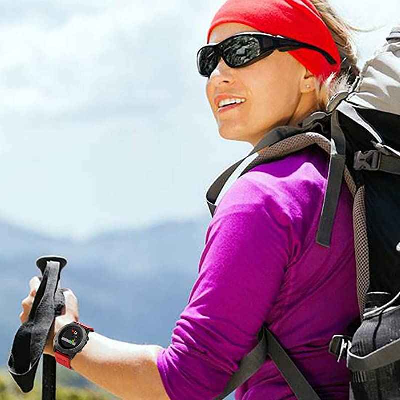 Bands Compatible with Garmin Fenix 5 and Fenix 5 Plus Watch Strap Replacement Silicone Band for Forerunner 935, 945, Approach S60, Not Fit 5X, 5S