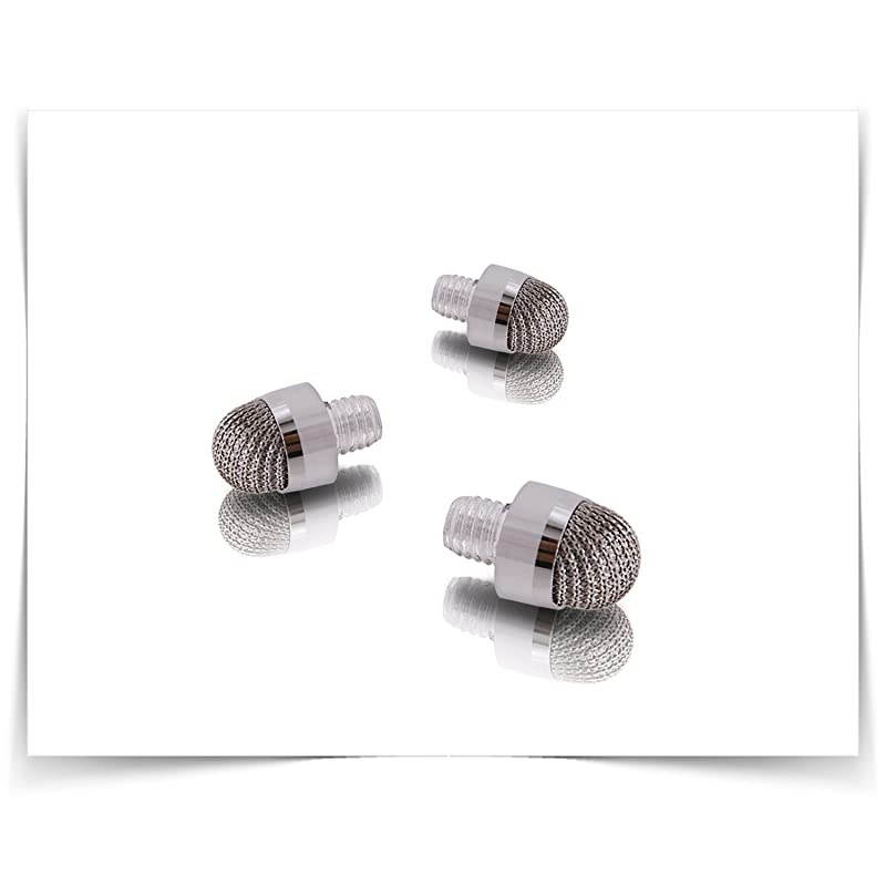 Stylus Pen Replaceable Micro-Knit Mesh Tip - Capacitive Touchscreen Stylus, Tablet Styli with Lanyards, Touch Screen Cleaning Cloth and Replacement Tips (3 Pack)