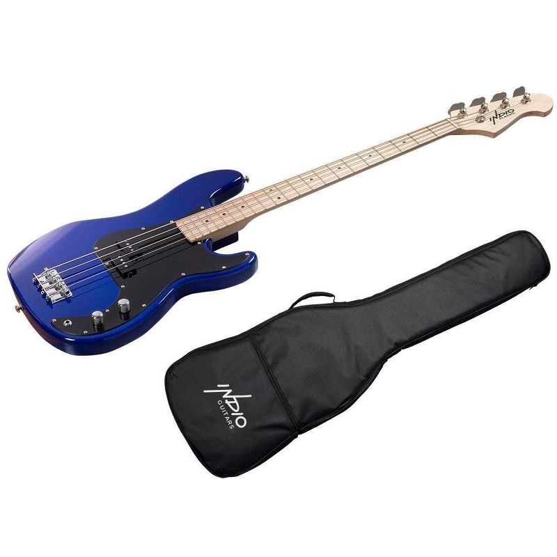 Monoprice Indio Pubb Bass - Blue, With Gig Bag