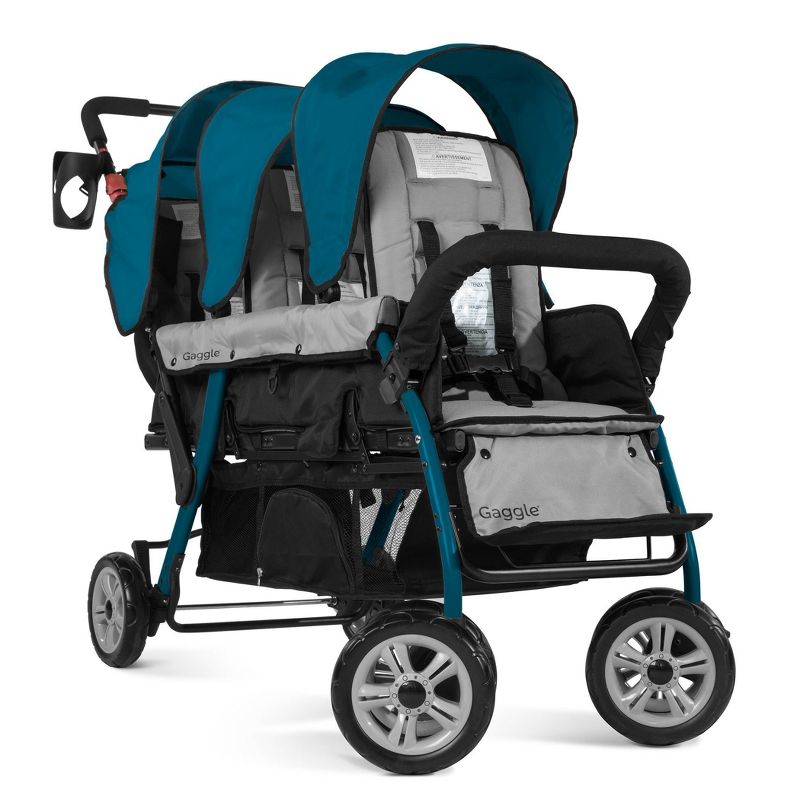 Foundations Gaggle Compass Trio 3 Passenger Stroller - Teal
