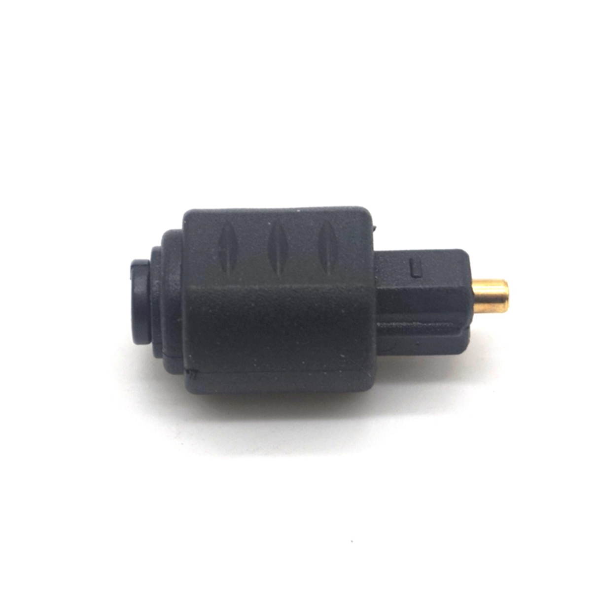 Plugadget 2PCS 3.5mm Black Mini Optical Audio Adapter Female Jack Plug to Digital Toslink Male Plug