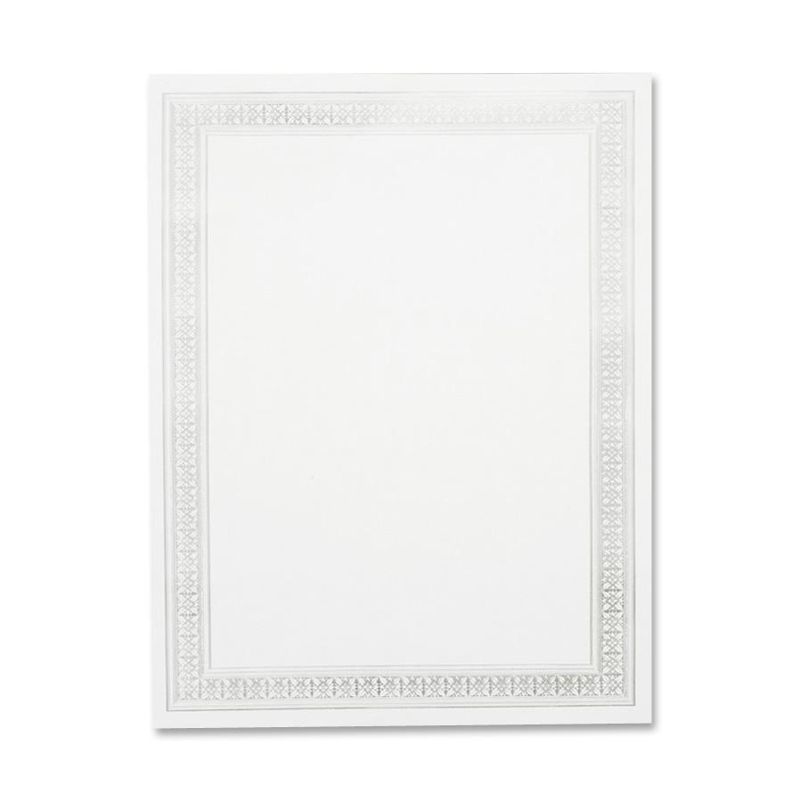 Geographics Silver Flourish Foil Certificate 12 EA/PK