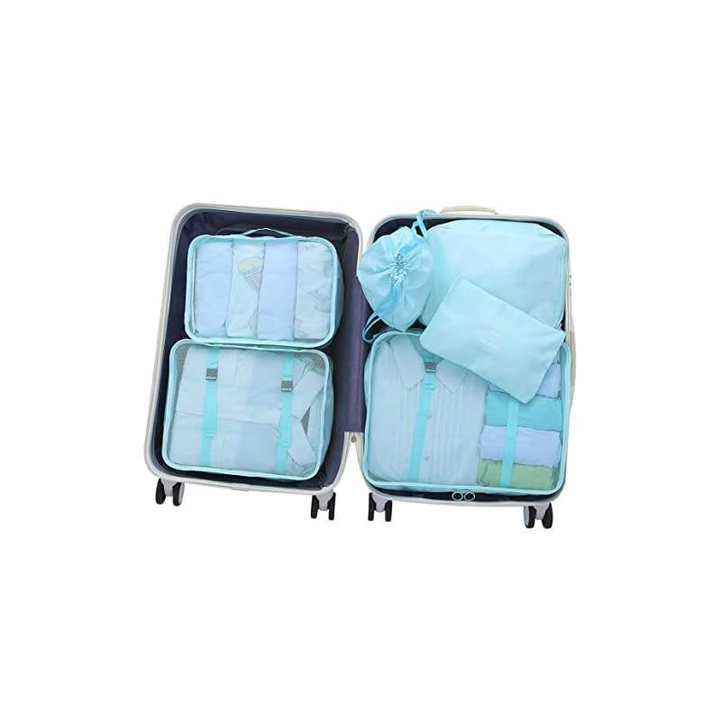 6 pcs Luggage Packing Organizers Packing Cubes Set for Travel