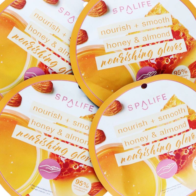 SpaLife Honey and Almond Nourishing Gloves - 0.89oz