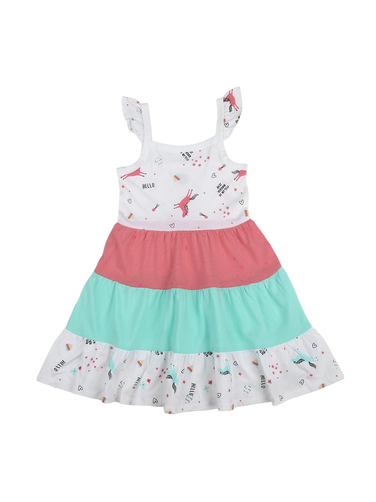 Mothercare Kids Multicolor Color Block Dress