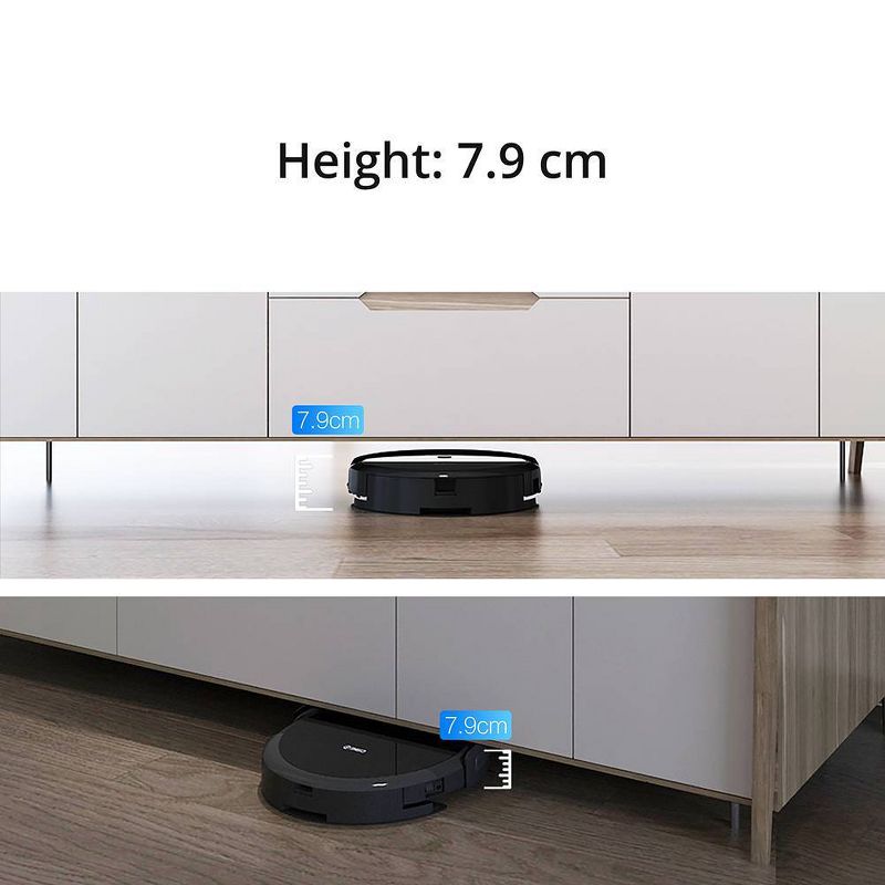 bObsweep PetHair Vision Wi-Fi Connected Robot Vacuum Cleaner and Mop - Steel