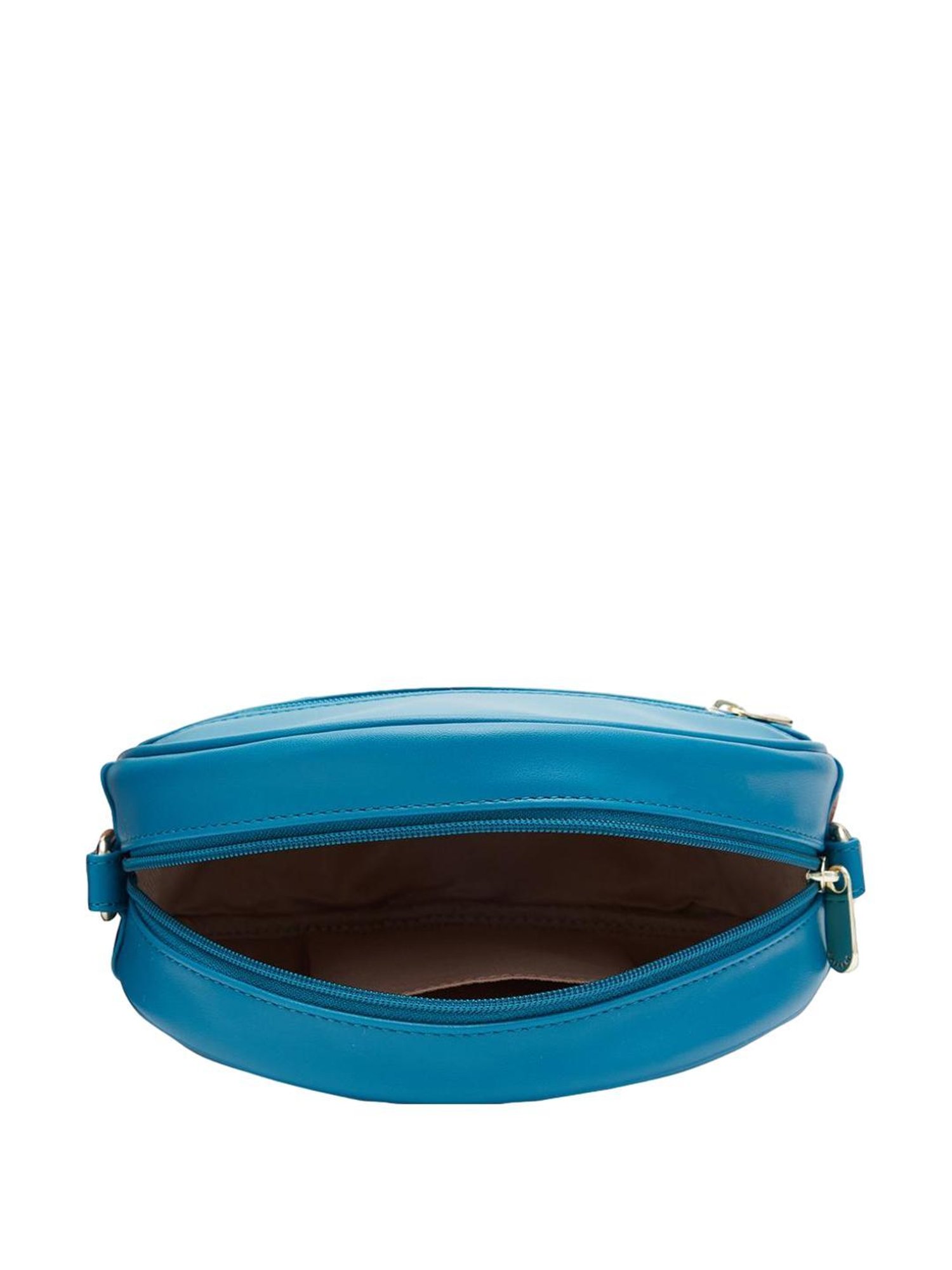 Caprese Dara Green Faux Leather Embroidered Sling Handbag