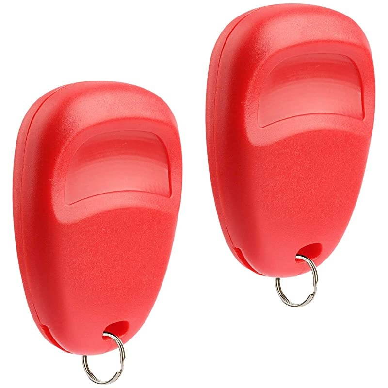 Fob less Entry Remote fits Buick Rainier/Chevy Trailblazer/GMC Envoy/Isuzu Ascender/Oldsmobile Bravada (15008008 15008009 Red), Set of 2