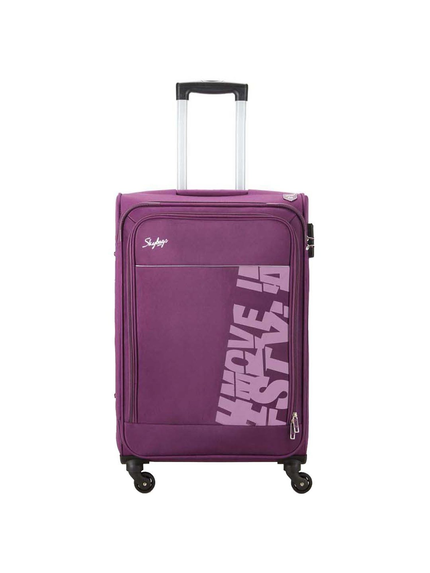 Skybags Rhumba Purple Solid Soft Medium Trolley Bag - 43 cm