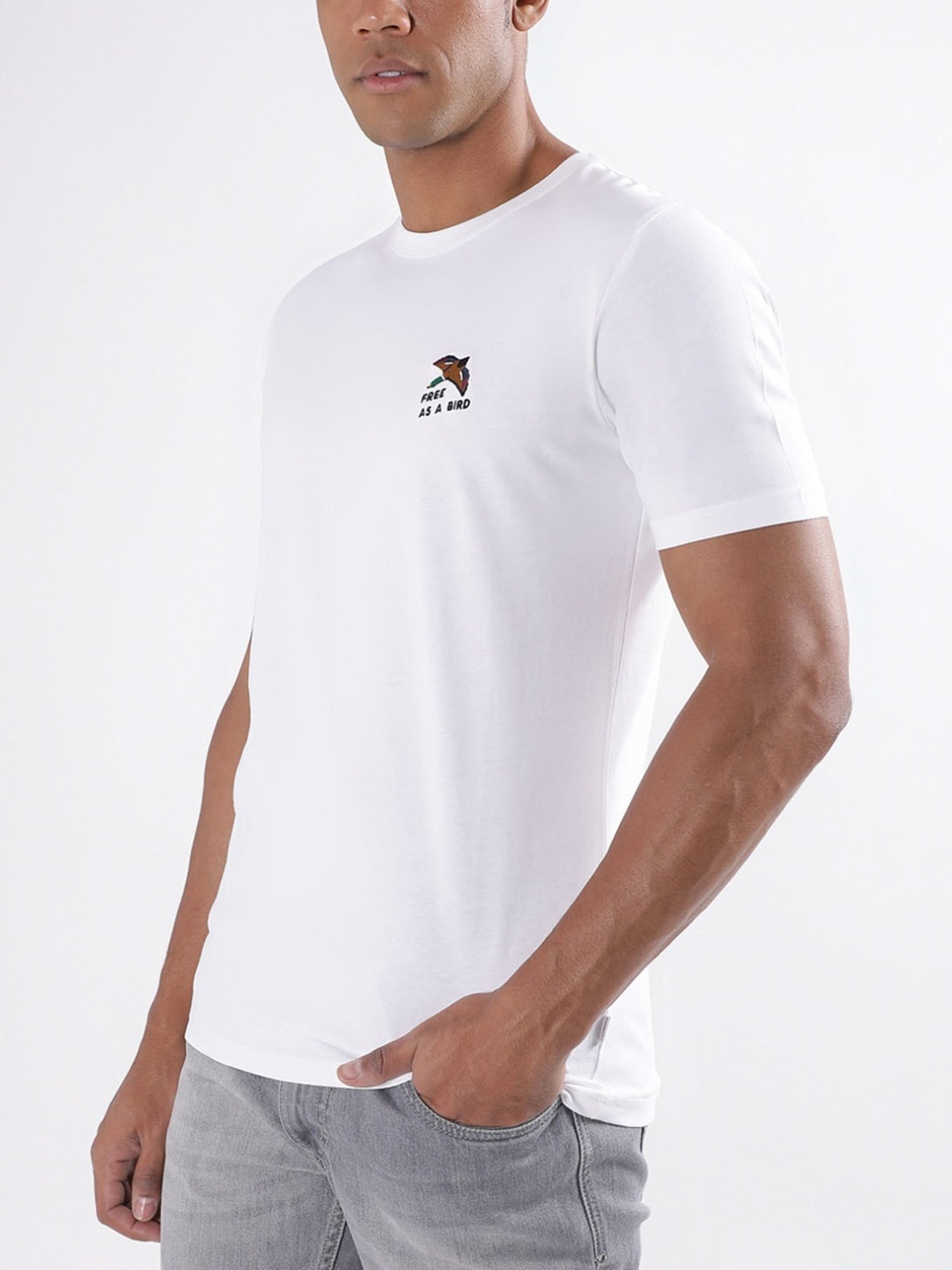 Lindbergh White Cotton Regular Fit T-Shirt