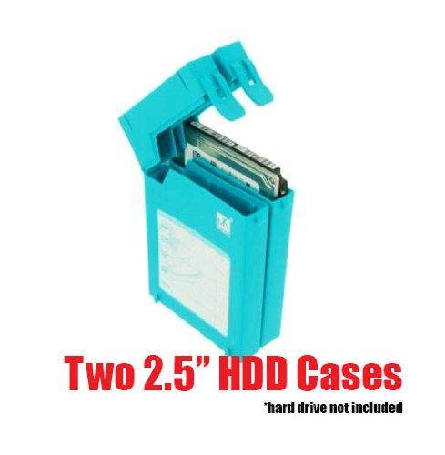iMBAPrice Zipo 2.5" Water Resistant HDD Protection Box - Anti-Static 2 Latchable Hard Drive Protector Case (Pack of 1) Blue