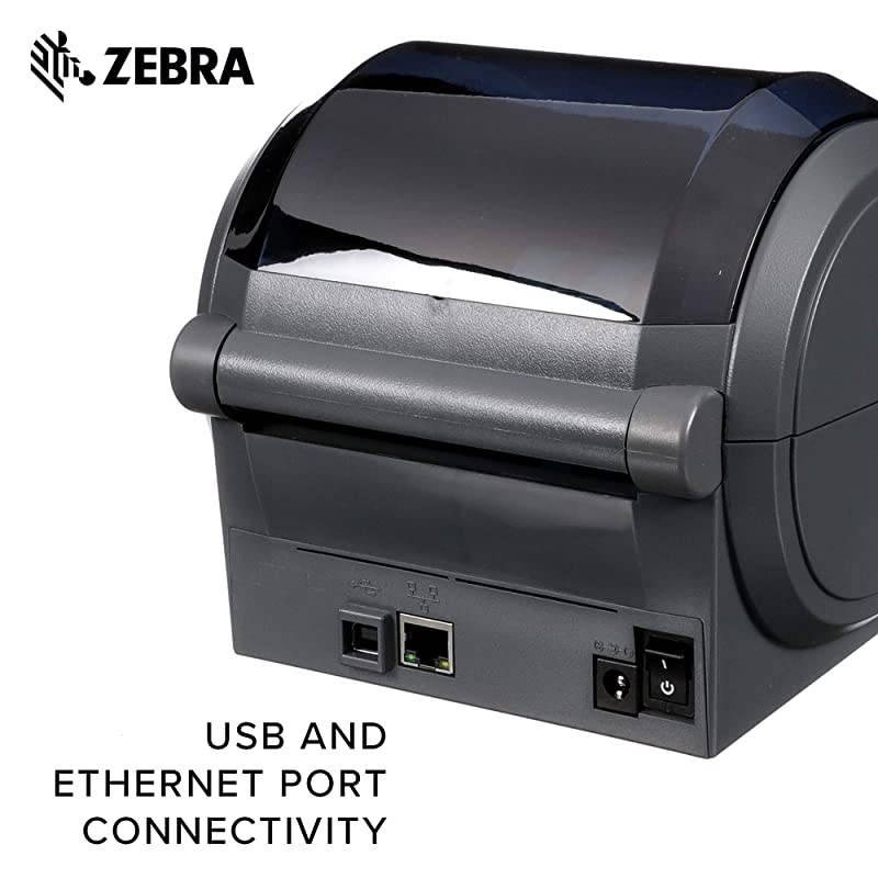 GK420d Direct Thermal Desktop Printer for Labels Receipts Barcodes Tags and Wrist Bands Print Width of 4 in USB and Ethernet Port Connectivity Renewed