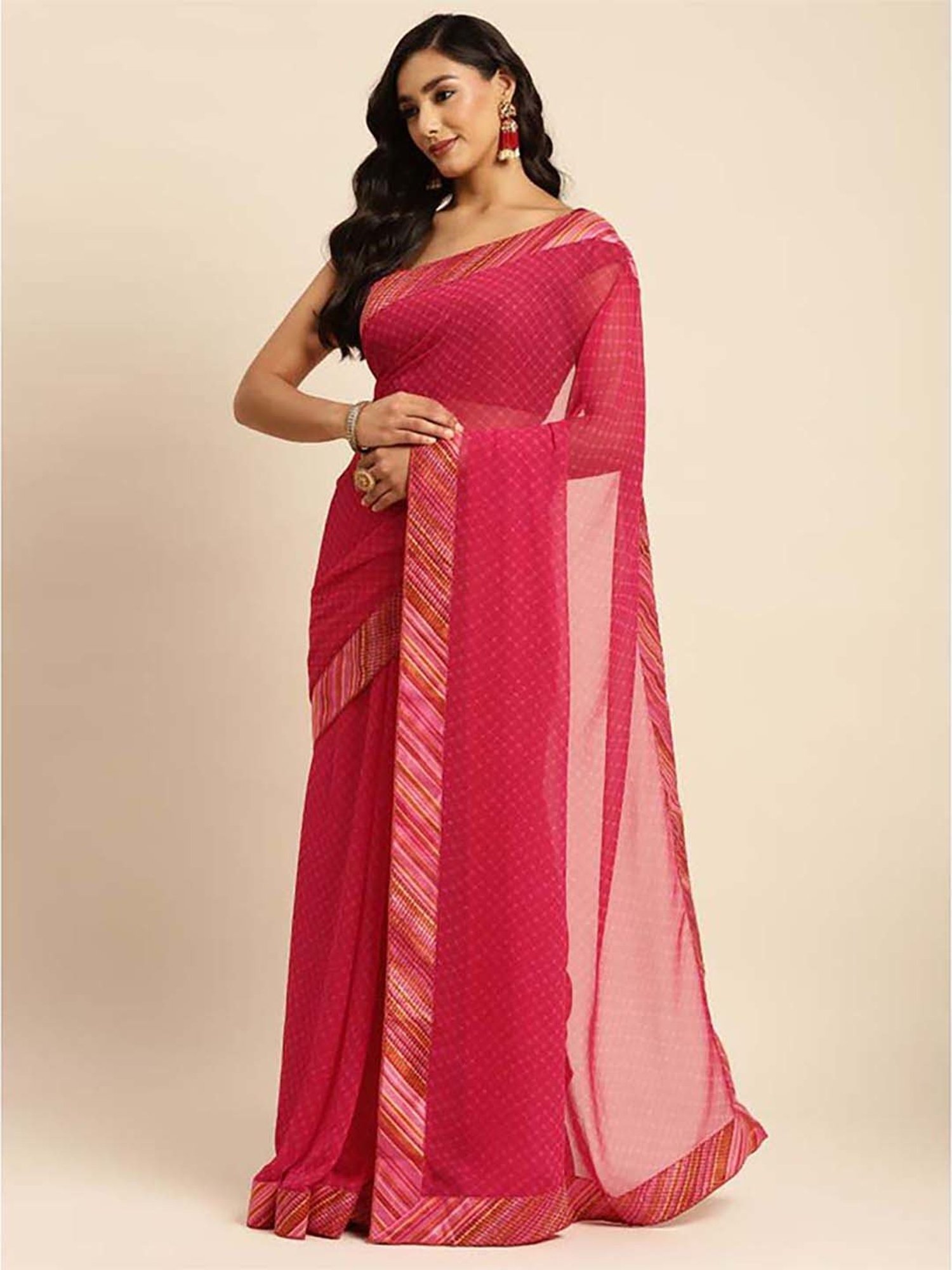 Rangita Pink Saree With Unstitched Blouse