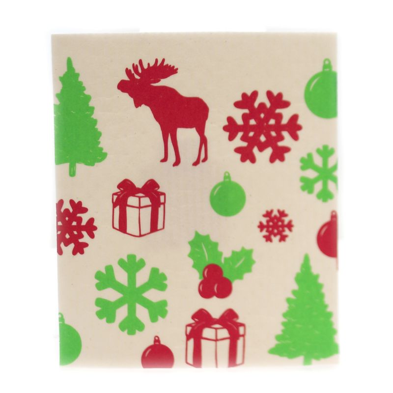 Euroscrubby 8.0" Holiday Cheer Dishcloth Super Absorbent  -  Dish Cloth