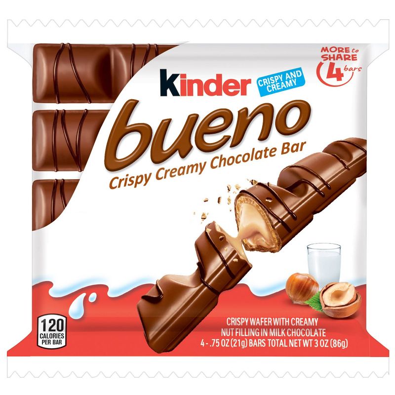 Kinder Bueno King Size Hazelnut Chocolate Candy - 3oz