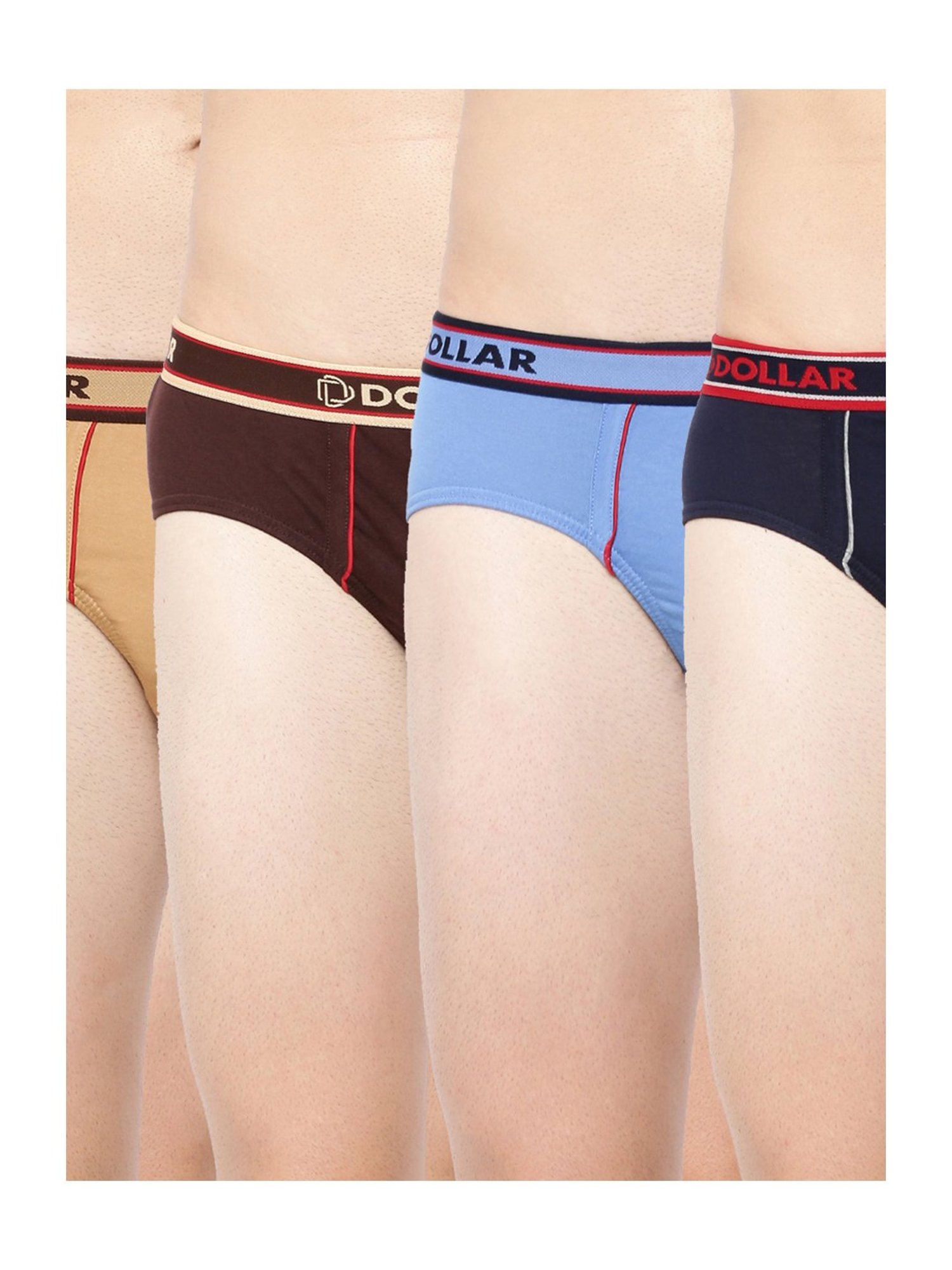 Dollar Bigboss Multicolor Cotton Solid Briefs (Pack of 5)