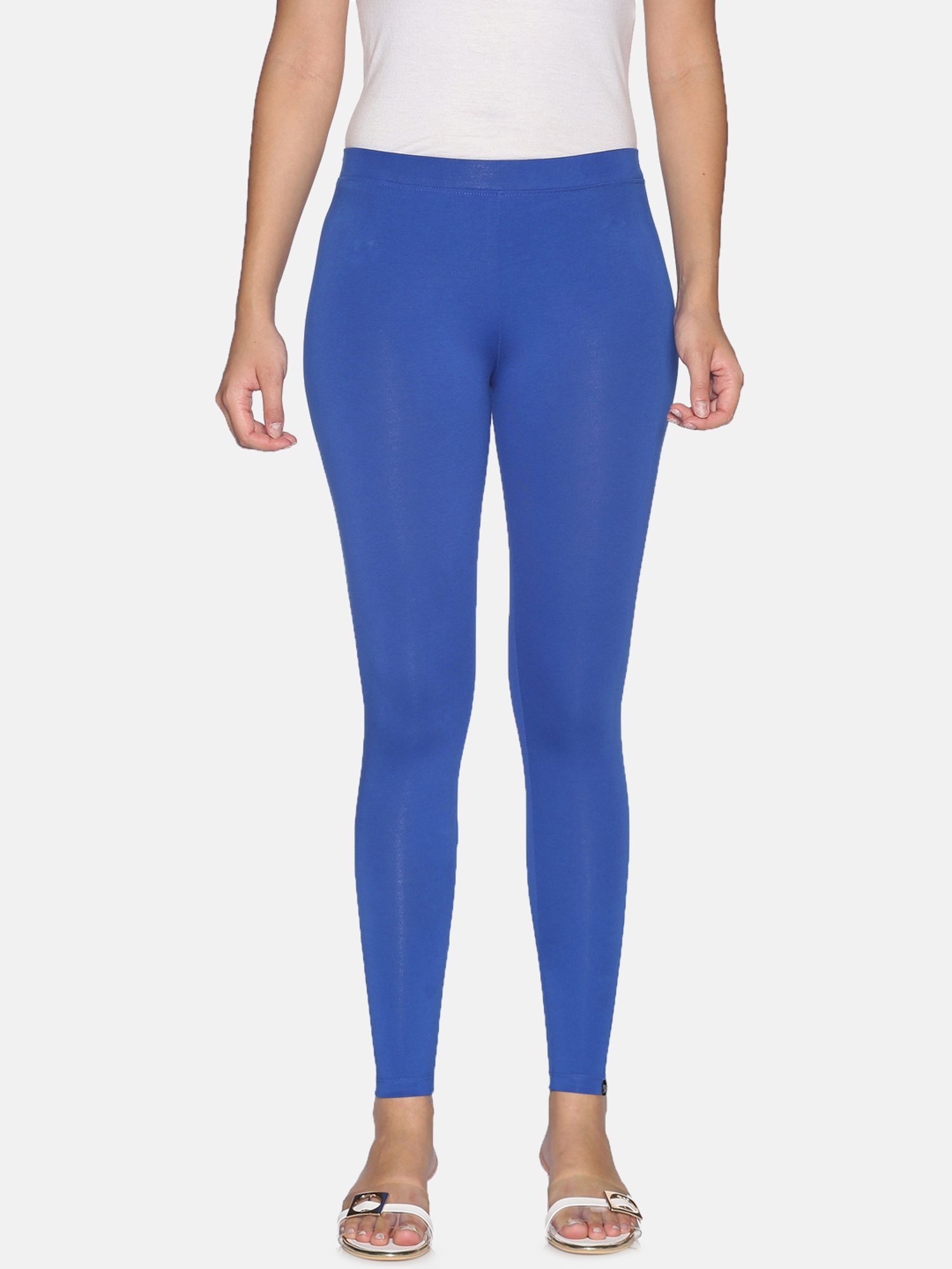 TWIN BIRDS Blue Ankle Length Leggings